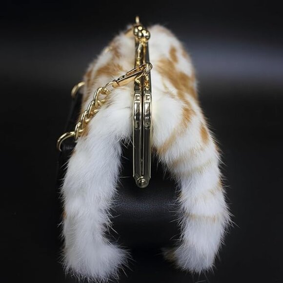 Neiman Marcus Elegant Cream Leopard Print Handbag - Picture 3 of 7